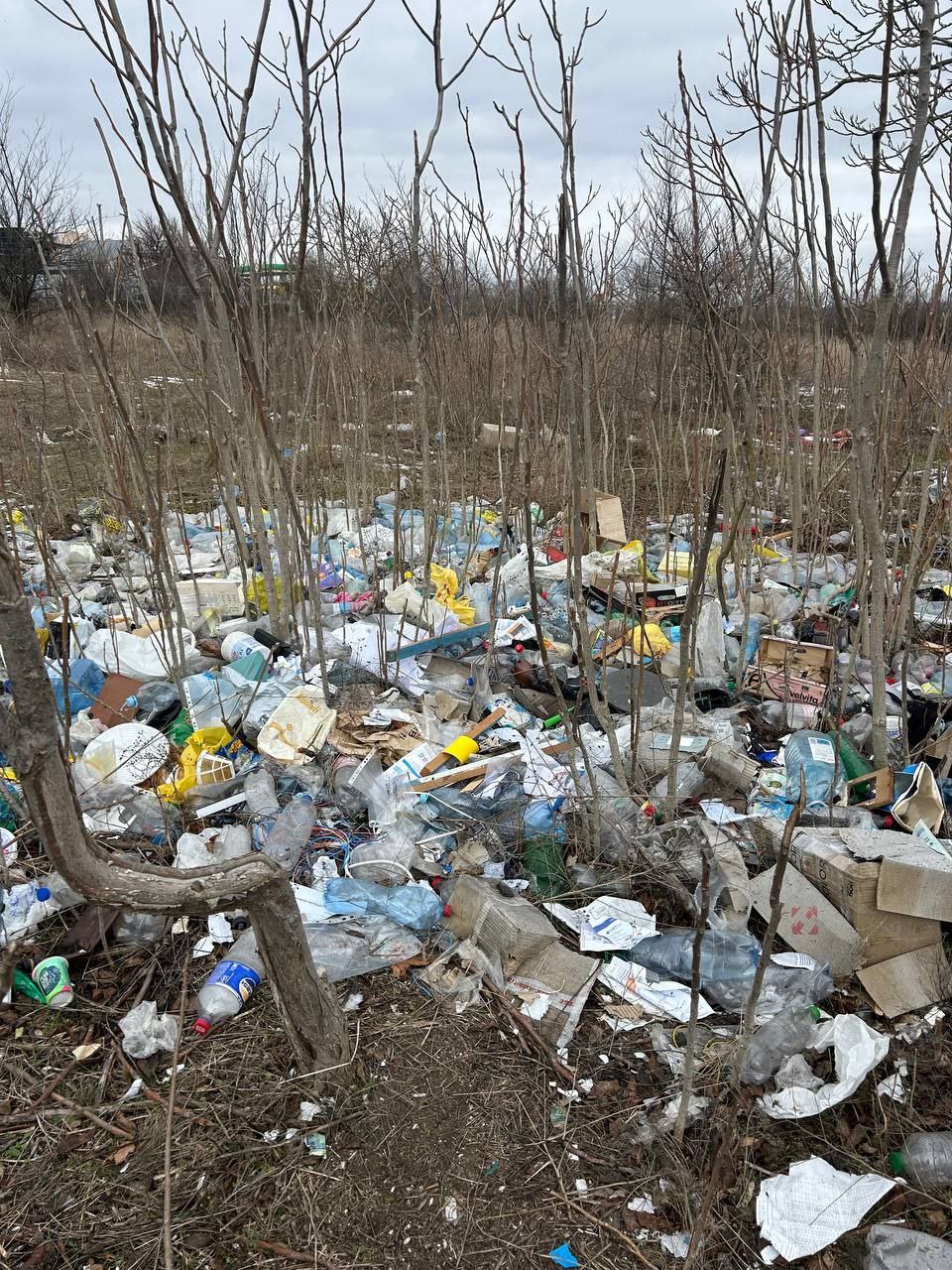 У Південному територія біля поліклініки перетворюється на смітник