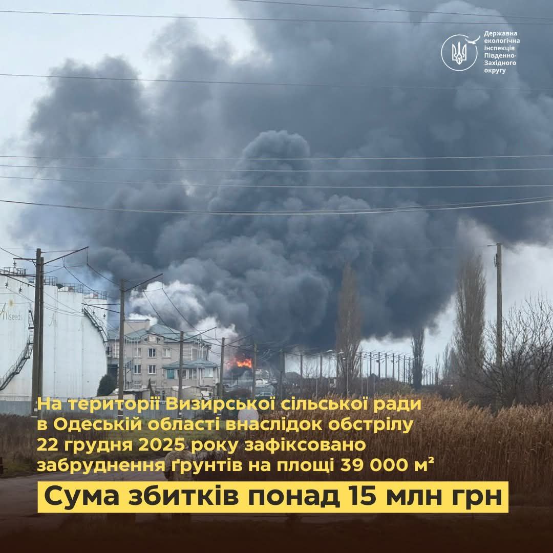 Екоінспекція озвучила шкоду довкіллю після удару рф біля порту “Південний”